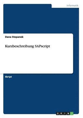 bokomslag Kurzbeschreibung SAPscript