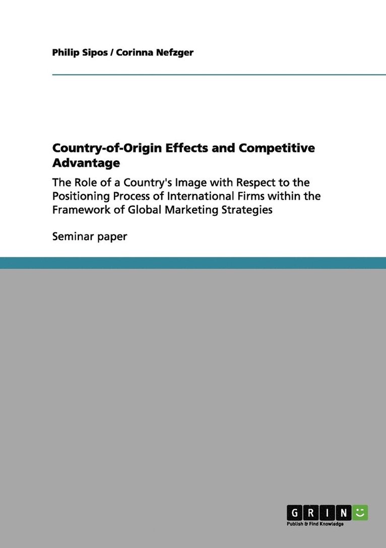 Country-of-Origin Effects and Competitive Advantage 1