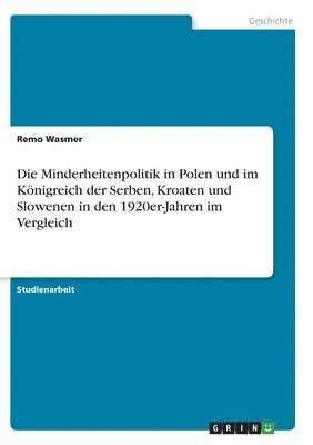 bokomslag Die Minderheitenpolitik in Polen und im Knigreich der Serben, Kroaten und Slowenen in den 1920er-Jahren im Vergleich