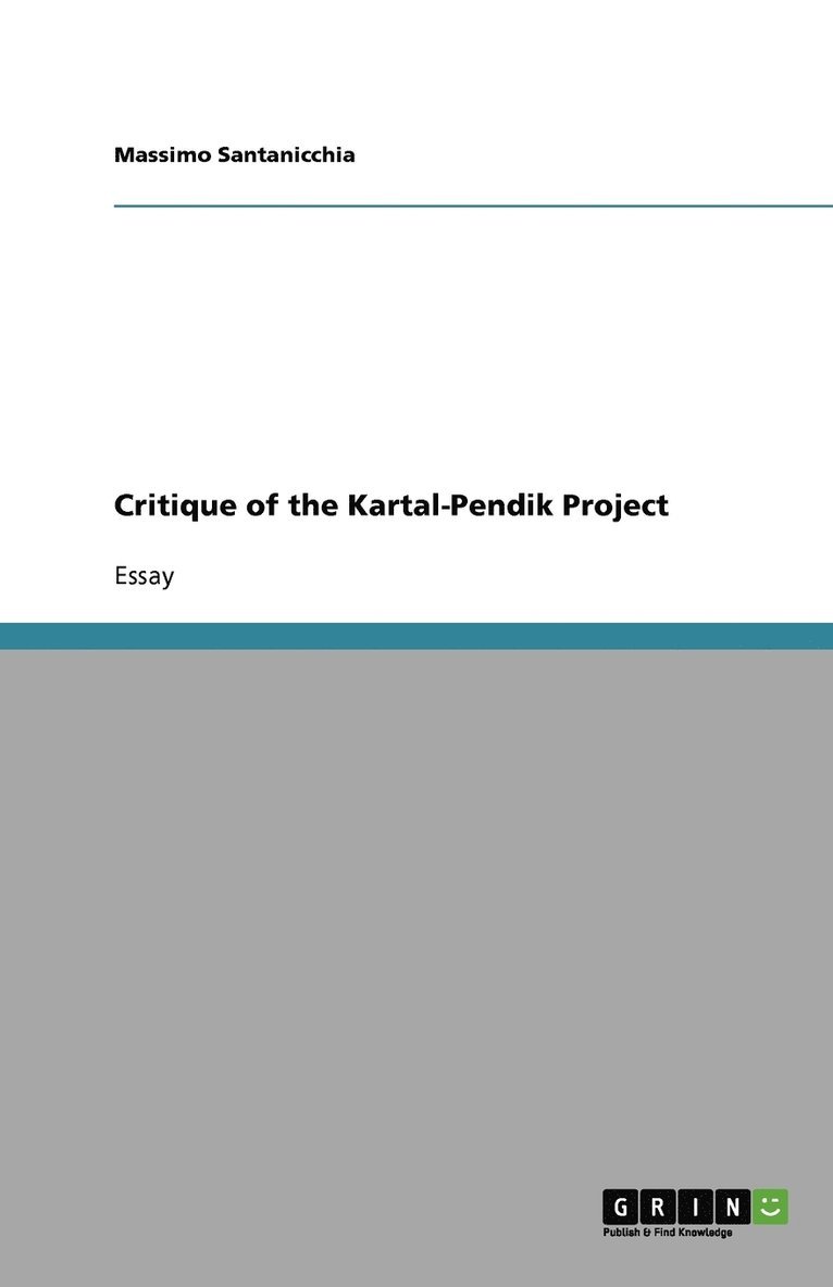 Massimo Santanicchia - Critique of the Kartal-Pendik Project, Häftad