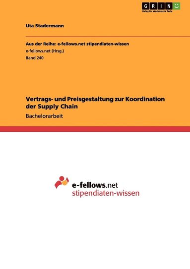 bokomslag Vertrags- und Preisgestaltung zur Koordination der Supply Chain