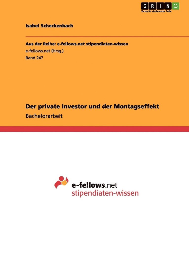 Der private Investor und der Montagseffekt 1