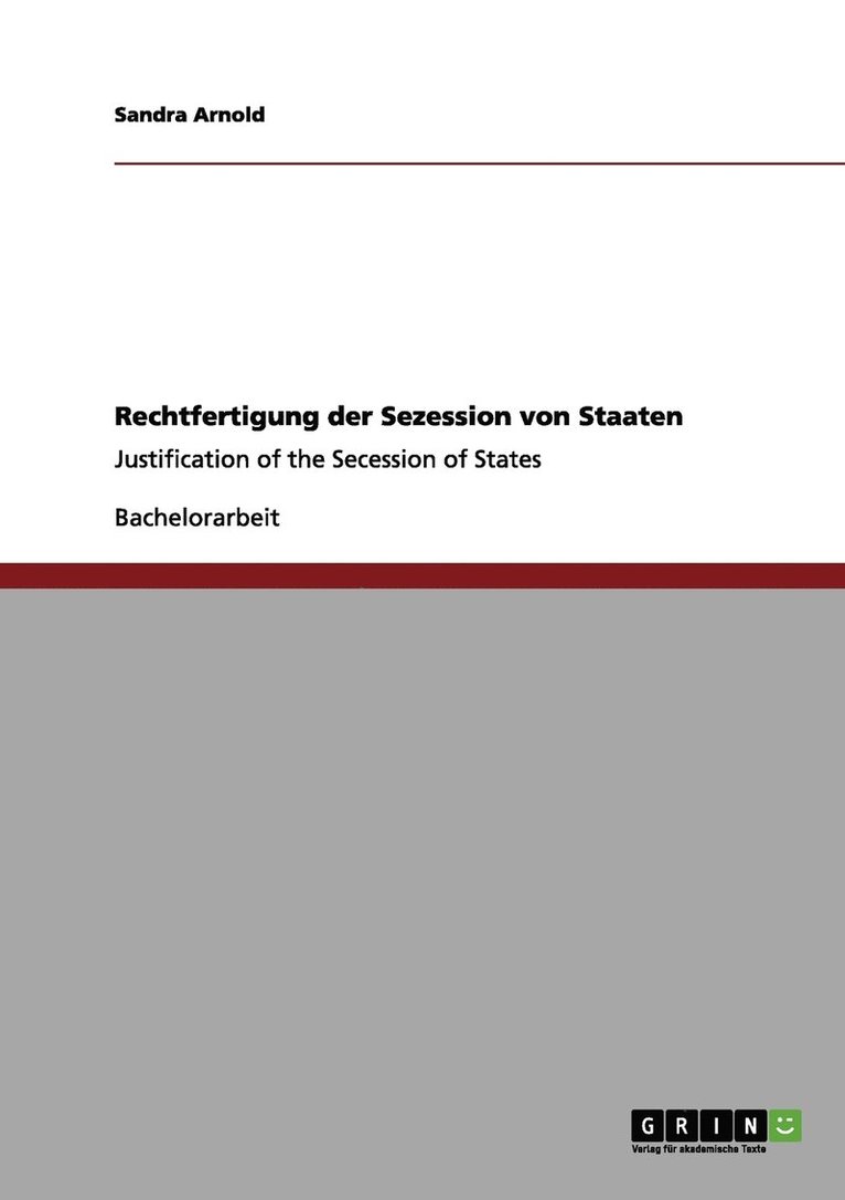 Rechtfertigung der Sezession von Staaten