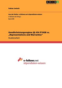 bokomslag Gewhrleistungsregime  434 ff BGB vs. &quot;Representations and Warranties&quot;