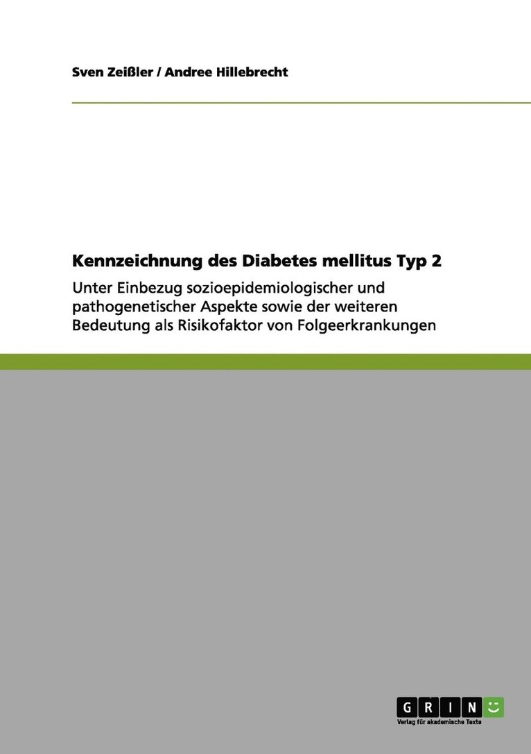 Kennzeichnung des Diabetes mellitus Typ 2 1