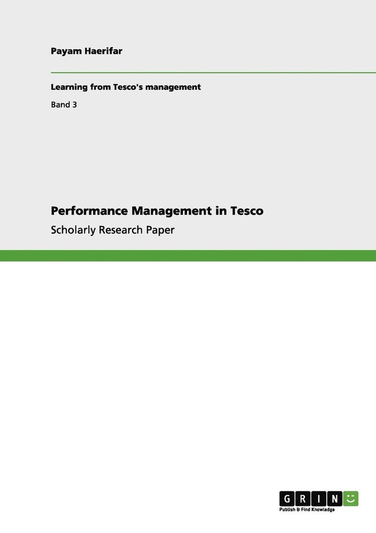 Payam Haerifar - Performance Management in Tesco, Häftad