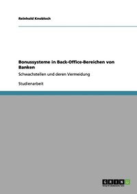 bokomslag Bonussysteme in Back-Office-Bereichen von Banken