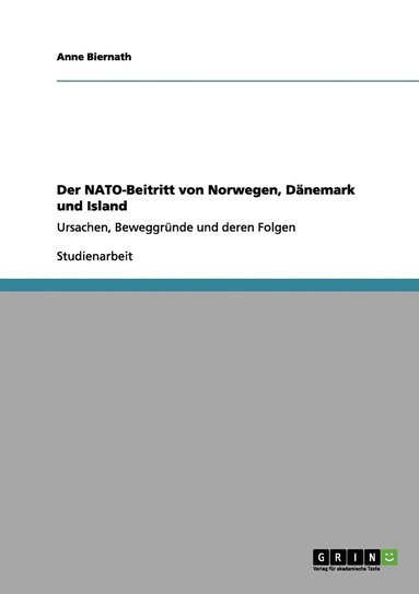 bokomslag Der NATO-Beitritt von Norwegen, Dnemark und Island