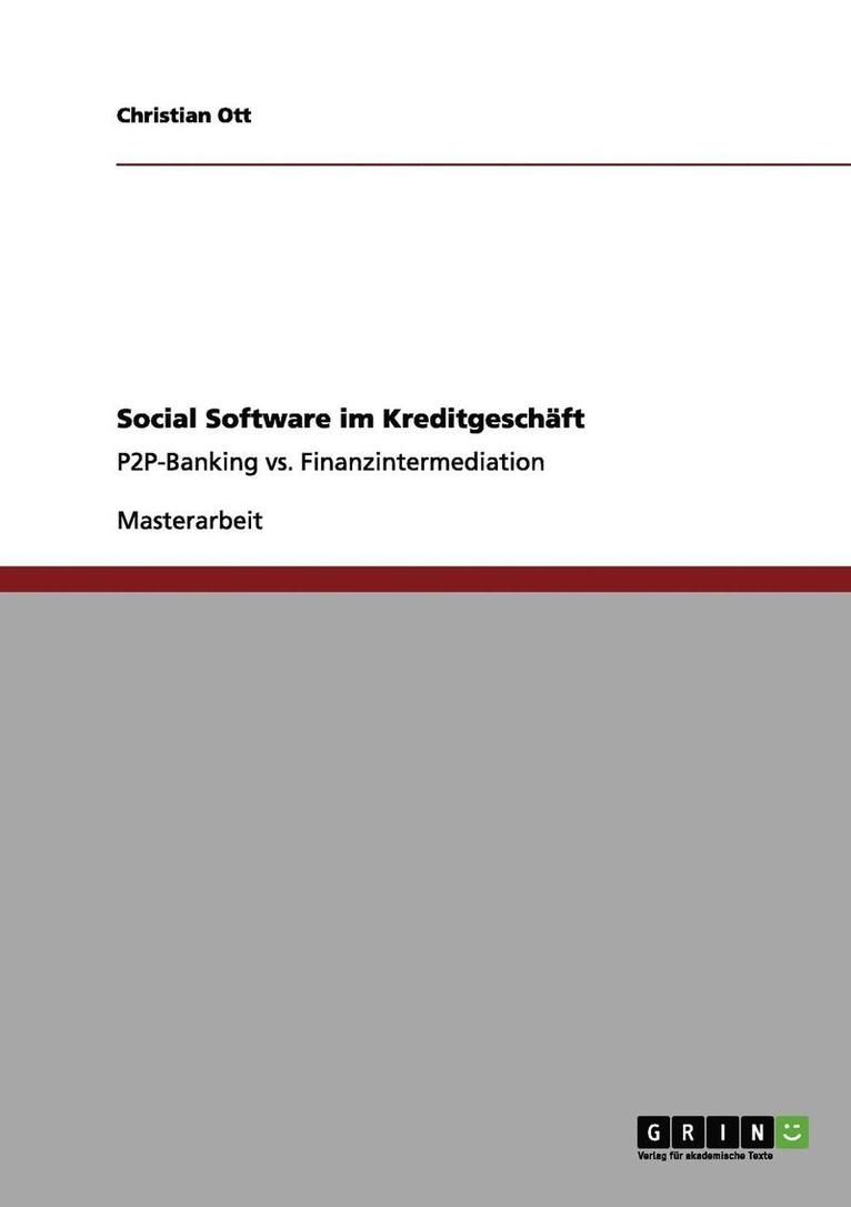 Social Software Im Kreditgeschaft 1