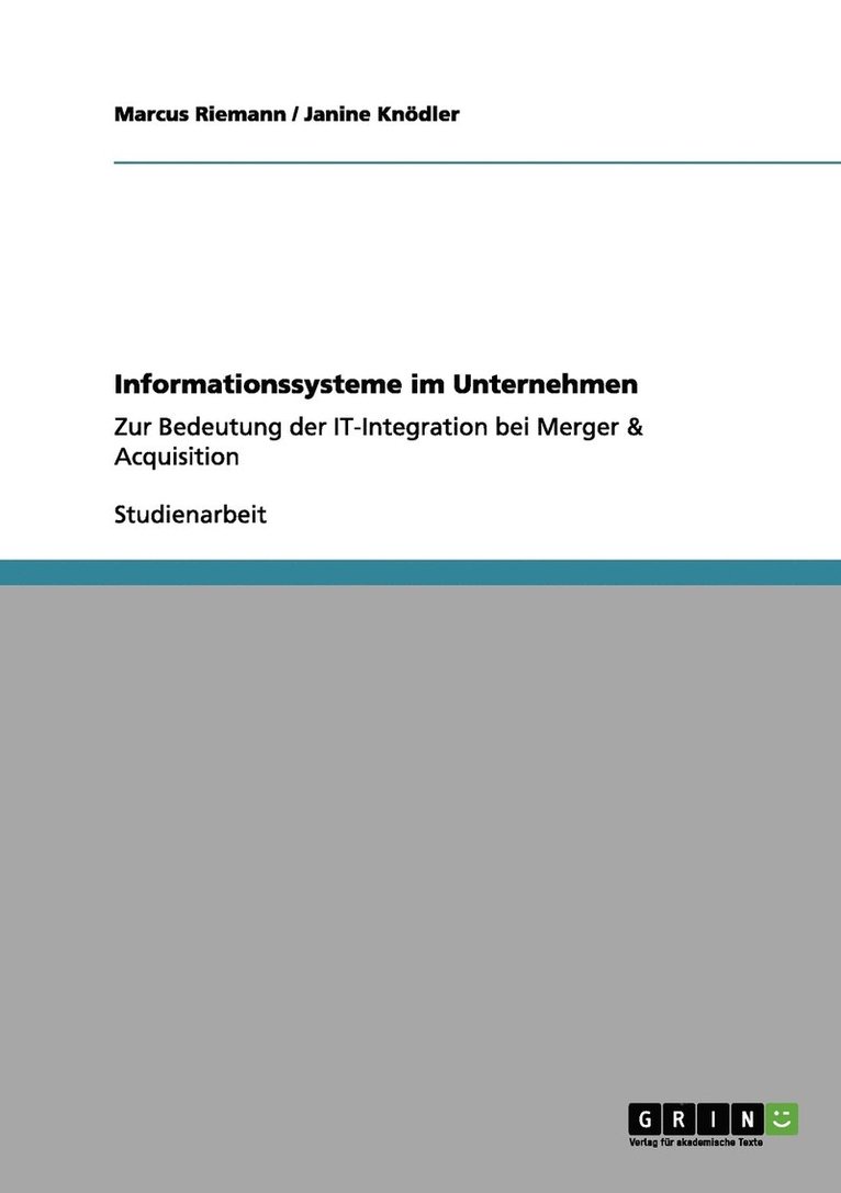 Informationssysteme im Unternehmen 1