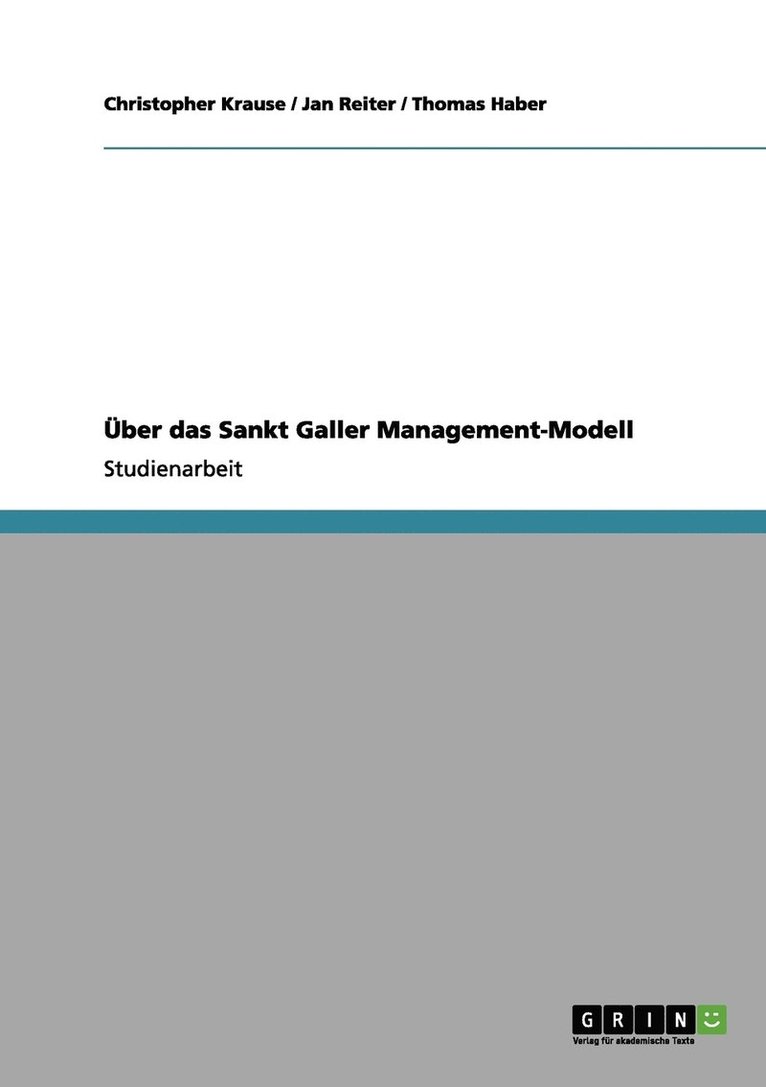 ber das Sankt Galler Management-Modell 1