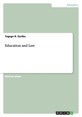 bokomslag Education and Law