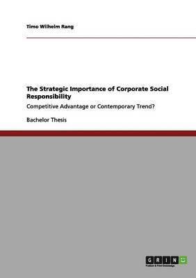 bokomslag The Strategic Importance of Corporate Social Responsibility