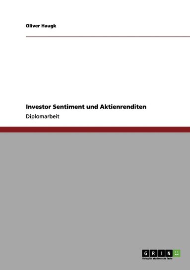 bokomslag Investor Sentiment und Aktienrenditen