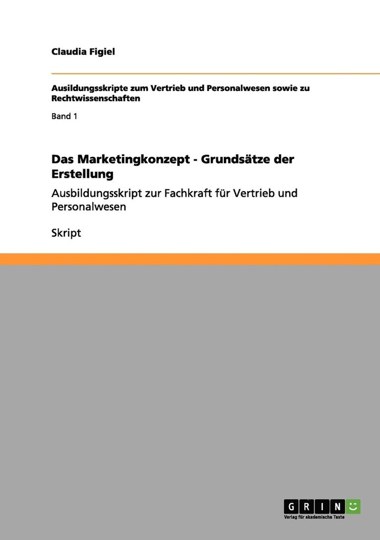 Marketingkonzept - Grundsätze der Erstellung