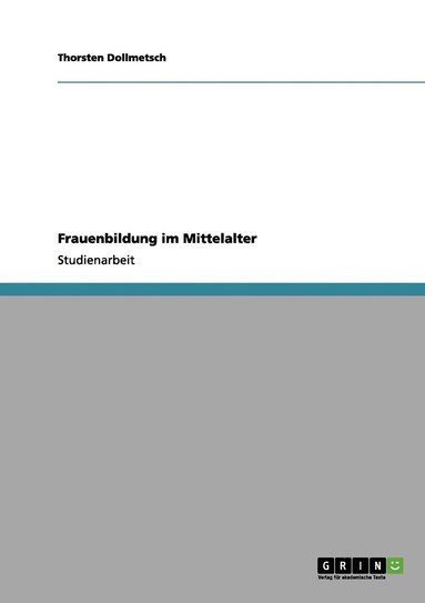 bokomslag Frauenbildung im Mittelalter