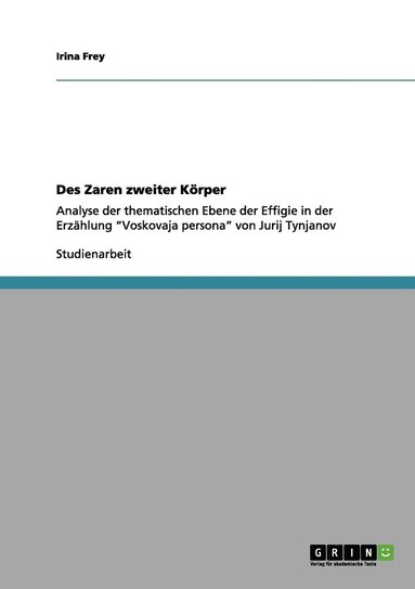 bokomslag Des Zaren zweiter Körper