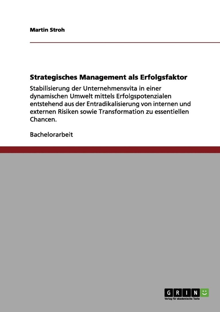 Strategisches Management als Erfolgsfaktor