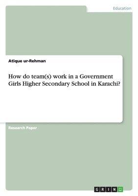 bokomslag How Do Team(s) Work in a Government Girls Higher Secondary School in Karachi?