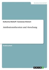 bokomslag Attributionstheorien und -forschung