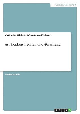 bokomslag Attributionstheorien und -forschung