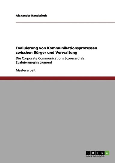 bokomslag Evaluierung von Kommunikationsprozessen zwischen Bürger und Verwaltung