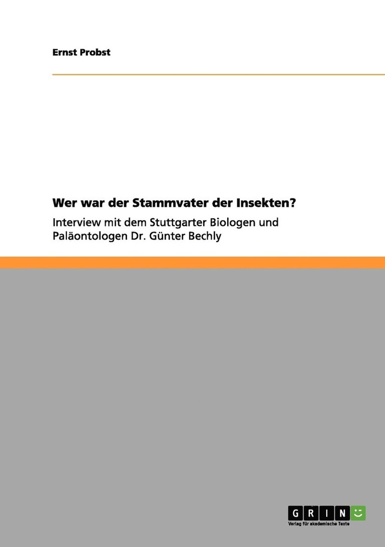 Wer war der Stammvater der Insekten? 1