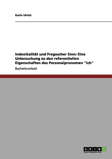 bokomslag Indexikalität und Fregescher Sinn