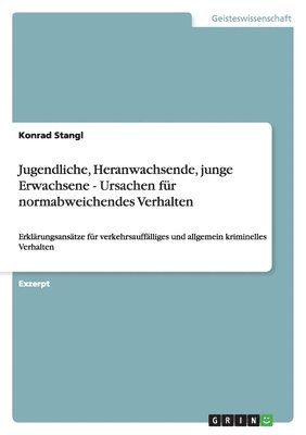 bokomslag Jugendliche, Heranwachsende, junge Erwachsene - Ursachen fr normabweichendes Verhalten