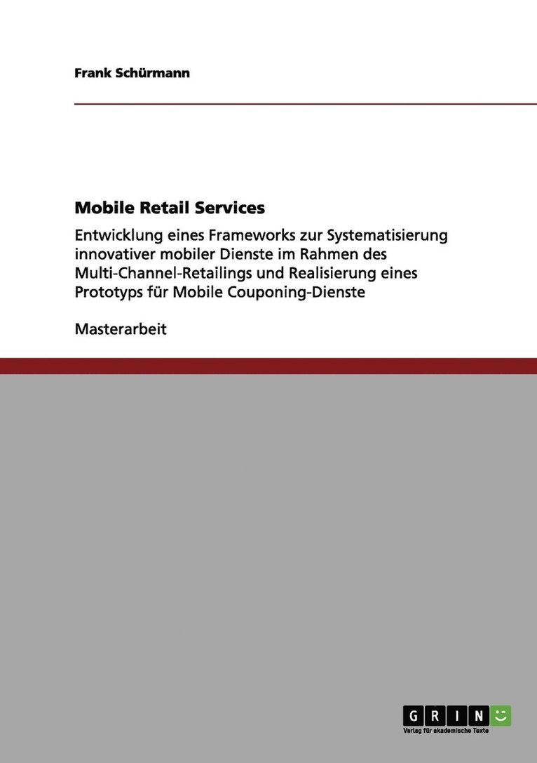 Frank Schürmann - Mobile Retail Services, Häftad