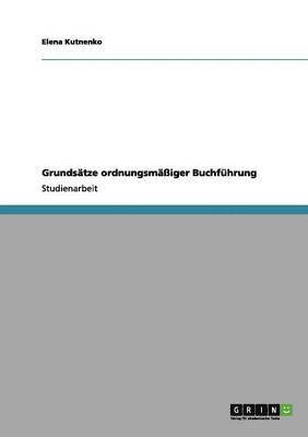 bokomslag Grundsätze ordnungsmäßiger Buchführung