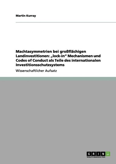 bokomslag Machtasymmetrien bei großflächigen Landinvestitionen