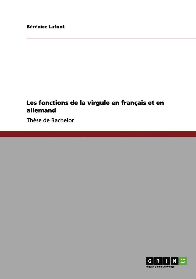 Les fonctions de la virgule en franais et en allemand 1