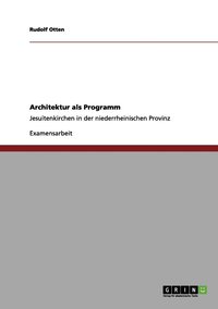 bokomslag Architektur als Programm