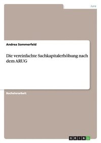 bokomslag vereinfachte Sachkapitalerhöhung nach dem ARUG