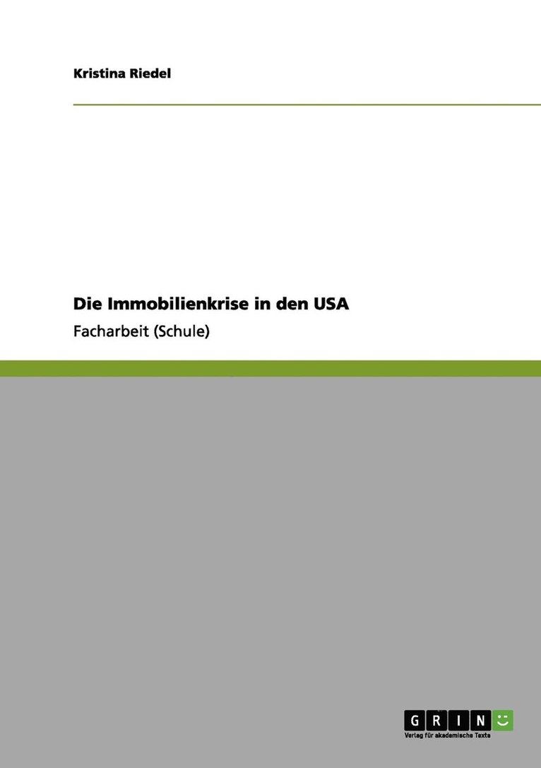 Immobilienkrise in den USA