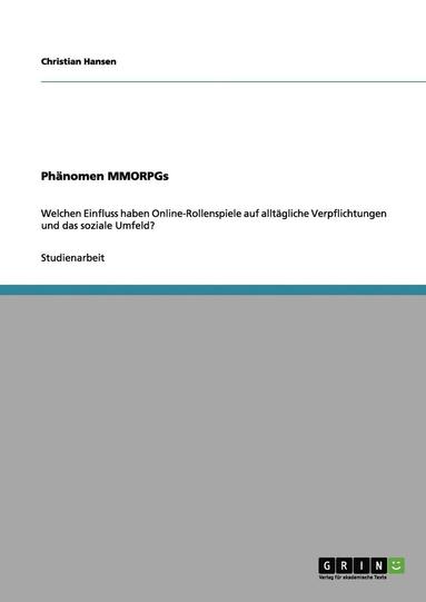 bokomslag Phanomen Mmorpgs