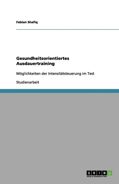 bokomslag Gesundheitsorientiertes Ausdauertraining