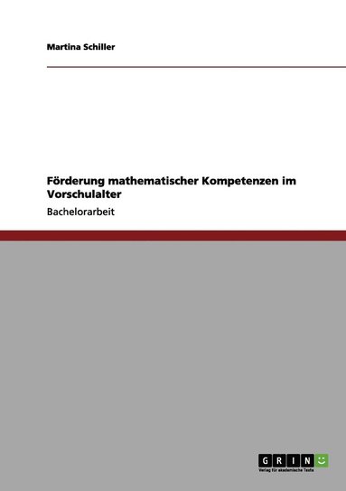 bokomslag Frderung mathematischer Kompetenzen im Vorschulalter