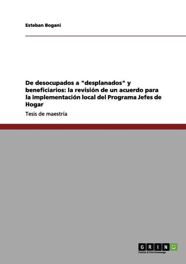 bokomslag de Desocupados a 'Desplanados' y Beneficiarios