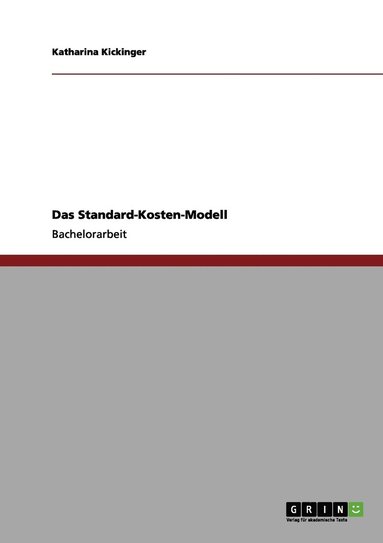 bokomslag Das Standard-Kosten-Modell