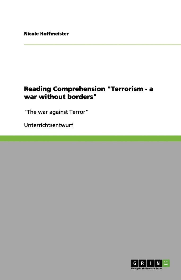 Reading Comprehension Terrorism - a war without borders 1