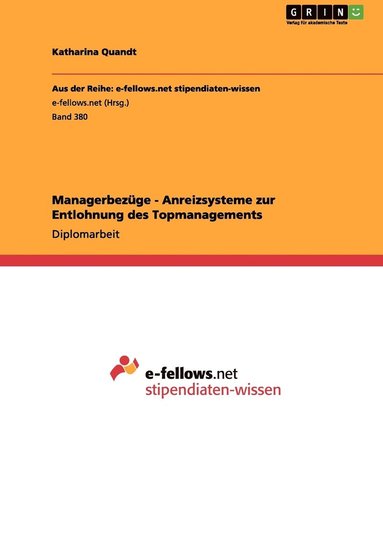 bokomslag Managerbezuge - Anreizsysteme zur Entlohnung des Topmanagements