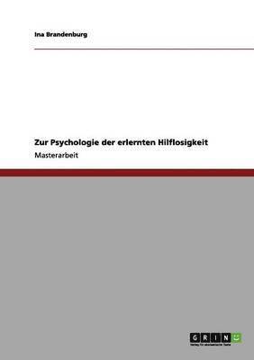 bokomslag Zur Psychologie der erlernten Hilflosigkeit