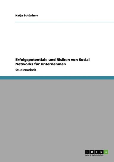 Katja Schönherr - Erfolgspotentiale und Risiken von Social Networks für Unternehmen, Häftad