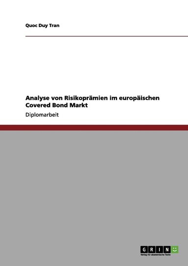 bokomslag Analyse von Risikopramien im europaischen Covered Bond Markt