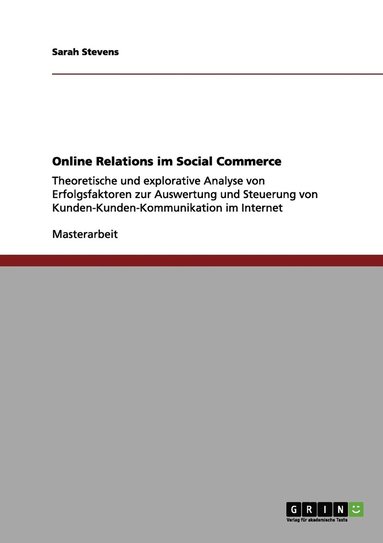 bokomslag Online Relations im Social Commerce