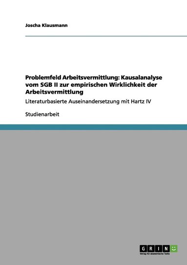 bokomslag Problemfeld Arbeitsvermittlung