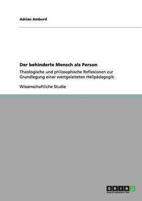 bokomslag Der behinderte Mensch als Person