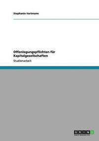 bokomslag Offenlegungspflichten für Kapitalgesellschaften